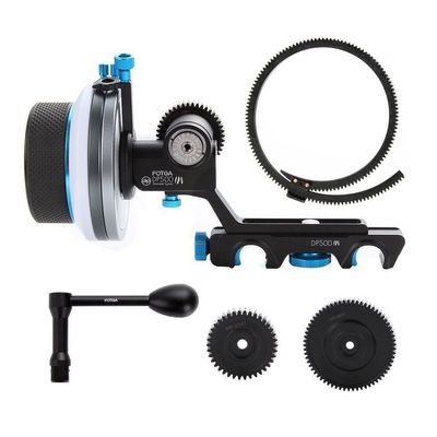 FocusFoto FOTGA DP500 Mark III Quick Release Clamp A/B Hard Stops Dampen Follow Focus + Gears + Speed Crank Handle Kit for 15mm Rail Rod DSLR Rig System 5D2 5DIII 5D IV A7 A7S A7R II A9 GH4 GH5 BMPCC