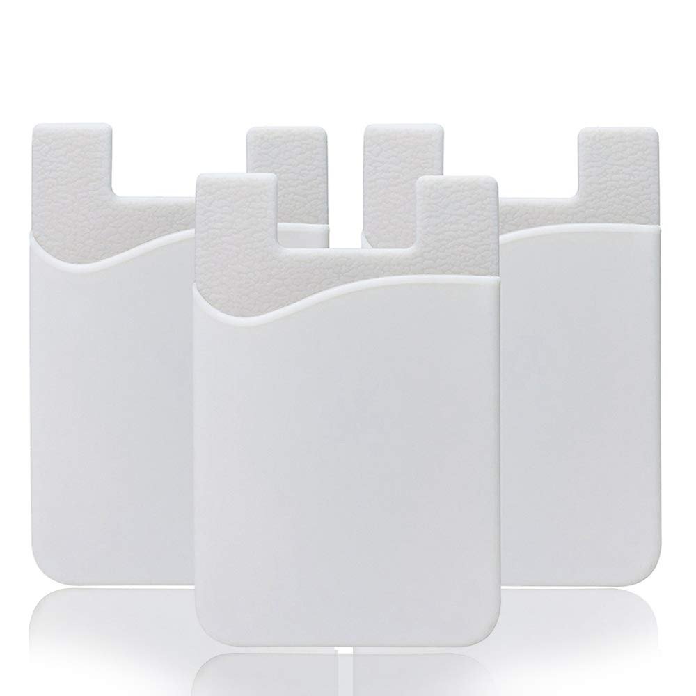 YWXTW Cell Phone Wallet, Silicone 3M Adhesive Stick-on Wallet for Card