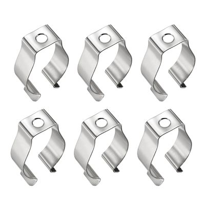 uxcell Pack of 6 T8 U Clips Holder Bracket Replacement Mounting Accessories