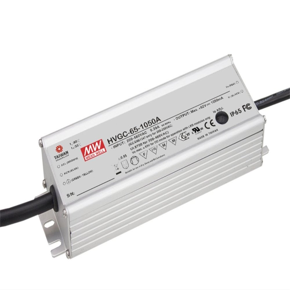 LED Driver 65W 13~130V 500mA HVGC-65-500A Meanwell AC-DC SMPS HVGC-65 Series MEAN WELL C.C Power Supply