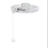 Aspen Creative 22001-21, One-Light Ceiling Fan Fitter Light Kit with Pull Chain, Painted White view 1