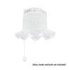 Aspen Creative 22001-21, One-Light Ceiling Fan Fitter Light Kit with Pull Chain, Painted White view 2