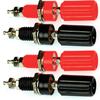 CESS Amplifier Terminal Connector Binding Post Banana Plug Jack Socket Panel/Chassis Mount Connectors - Length:1.8" (4 Pack) view 1