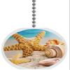 Starfish on Beach #3 Solid Ceramic Fan Pull view 1