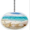 Carolina Hardware and Decor Starfish on Beach #1 Solid Ceramic Fan Pull view 1