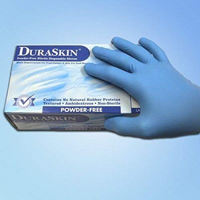 DuraSkin Nitrile Industrial Gloves, Blue, 3.5 mil, SM, 1000/case