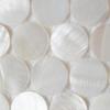 AFSJ Genuine White Round Penny Mother of Pearl Mosaic Tile for Bathroom Kitchen Shower Wall Backsplash Tile(Pack of 6 Sheets) view 2