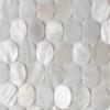 AFSJ Genuine White Round Penny Mother of Pearl Mosaic Tile for Bathroom Kitchen Shower Wall Backsplash Tile(Pack of 6 Sheets) view 3