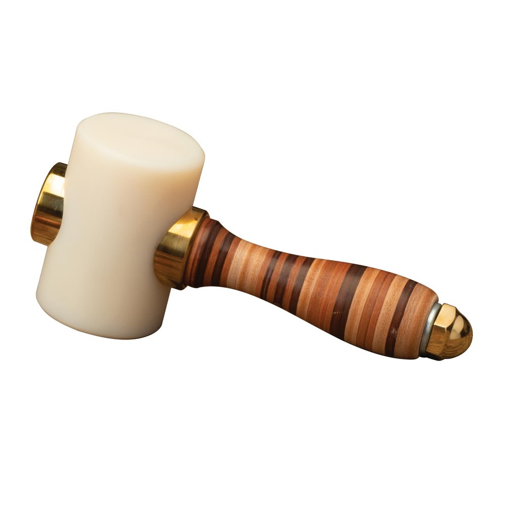Weaver Leather Supply Barry King Wood Mallet, Leather Working Mallet with Ergonomic Contoured Handle, Wooden Hammer for Stamping and Tooling, 32-Ounce