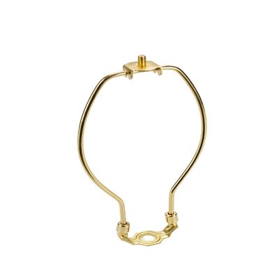 Aspen Creative 20001-1 8" Lamp Harp with Saddle in Polished Brass Finish