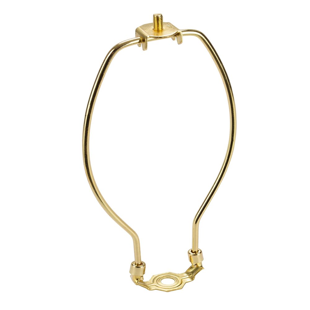 Aspen Creative 20004-1 12" Lamp Harp with Saddle in Polished Brass Finish