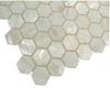 AFSJ Genuine White Hexagon Mother of Pearl Mosaic Tile for Bathroom Kitchen Wall Shower Backsplash(Pack of 6 Sheets) view 2