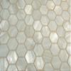 AFSJ Genuine White Hexagon Mother of Pearl Mosaic Tile for Bathroom Kitchen Wall Shower Backsplash(Pack of 6 Sheets) view 4