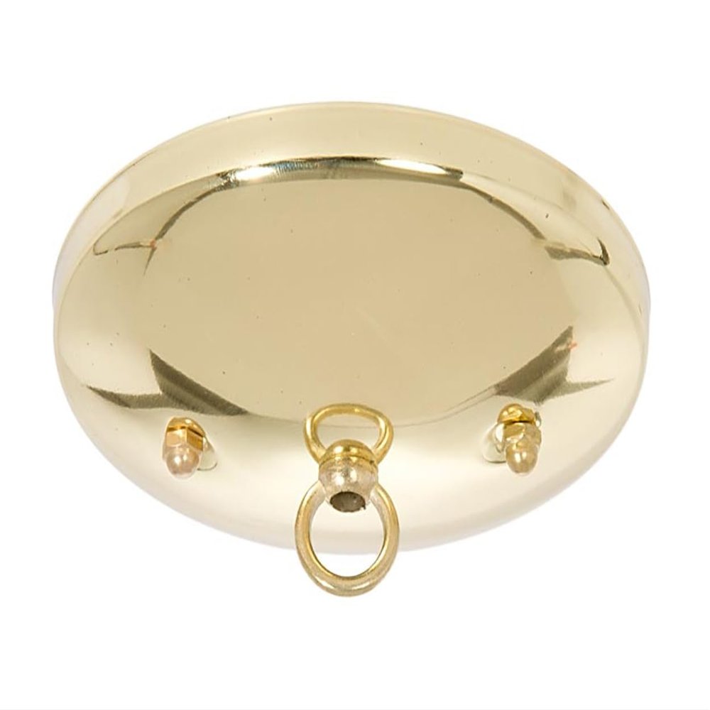 B&P Lamp 5 Inch Modern Shallow Ceiling Light Canopy Plate Kit (Brass)
