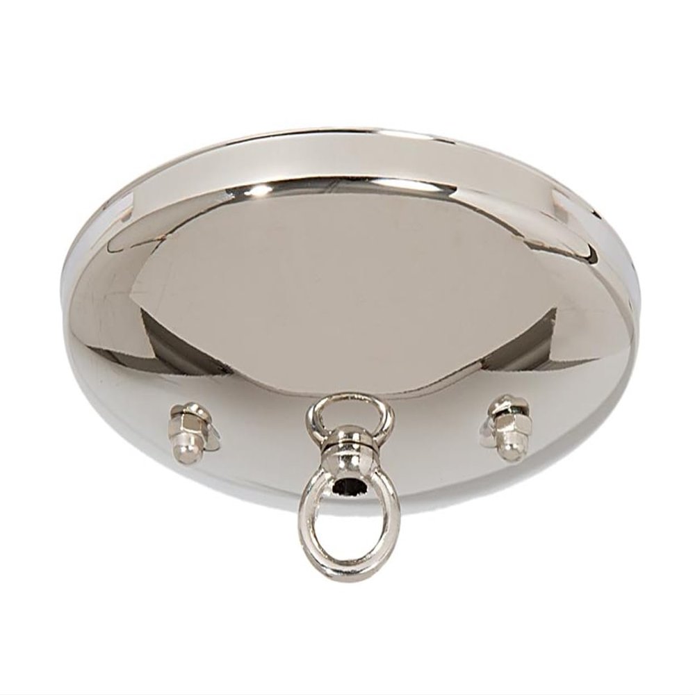 B&P Lamp 5 Inch Modern Shallow Ceiling Light Canopy Plate Kit (Nickel Plated)
