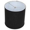FenchelShades.com 10" Top Diameter x 10" Bottom Diameter 10" Height Fabric Drum Lampshade Spider Attachment (Designer Linen Black) view 1