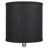 FenchelShades.com 10" Top Diameter x 10" Bottom Diameter 10" Height Fabric Drum Lampshade Spider Attachment (Designer Linen Black) view 2