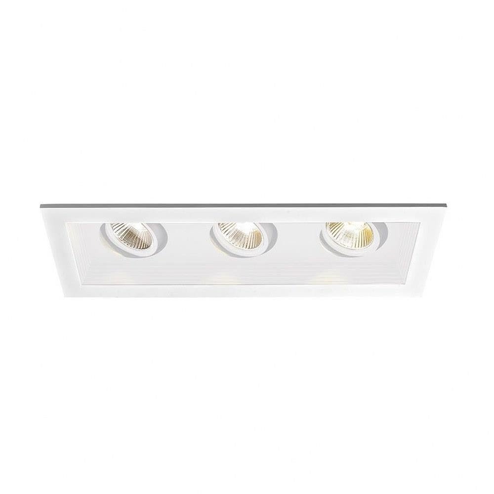 WAC Lighting Mini Multiples LED Three New Construction Housing with Trim and Light Engine - 25 Beam Angle