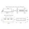 WAC Lighting Mini Multiples LED Three New Construction Housing with Trim and Light Engine - 25 Beam Angle view 3