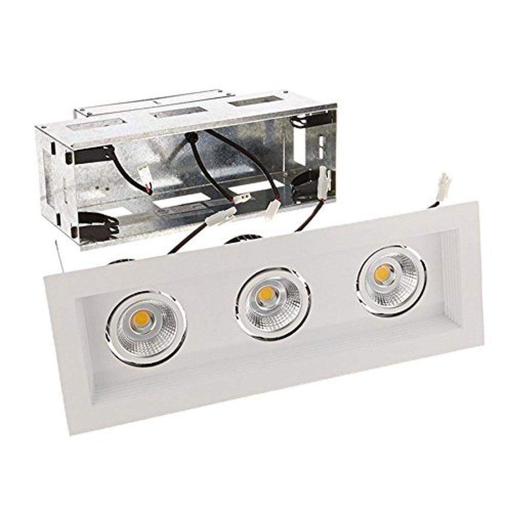 WAC Lighting Mini Multiples LED Three New Construction Housing with Trim and Light Engine - 45 Beam Angle