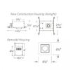 WAC Lighting Mini Multiples LED Three New Construction Housing with Trim and Light Engine - 45 Beam Angle view 3