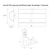 WAC Lighting LED-T-RCH3-WT InvisiLED Linear Deep Recessed Downlight Channel, 8', White view 3