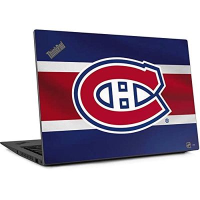 Skinit Decal Laptop Skin Compatible with Thinkpad X1 Carbon (6th Gen 2018) - Officially Licensed NHL Montreal Canadiens Jersey Design