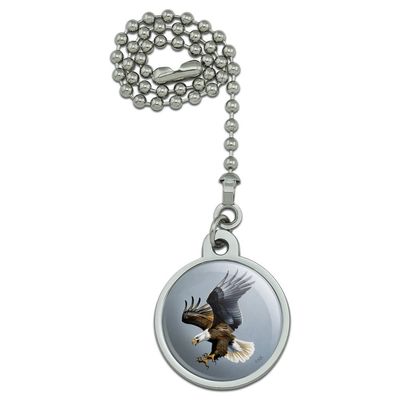GRAPHICS & MORE Screaming Bald Eagle Diving Catching Prey Ceiling Fan and Light Pull Chain