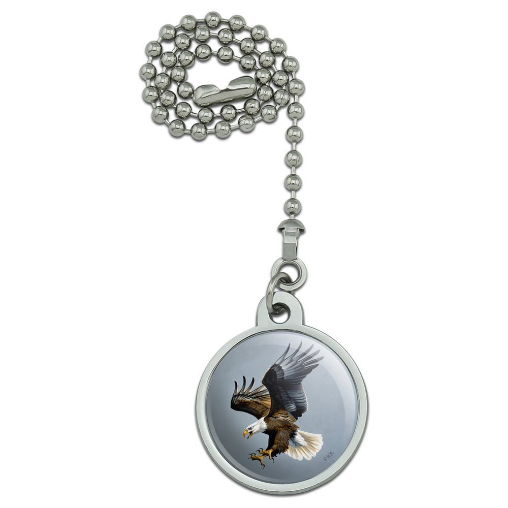 GRAPHICS & MORE Screaming Bald Eagle Diving Catching Prey Ceiling Fan and Light Pull Chain