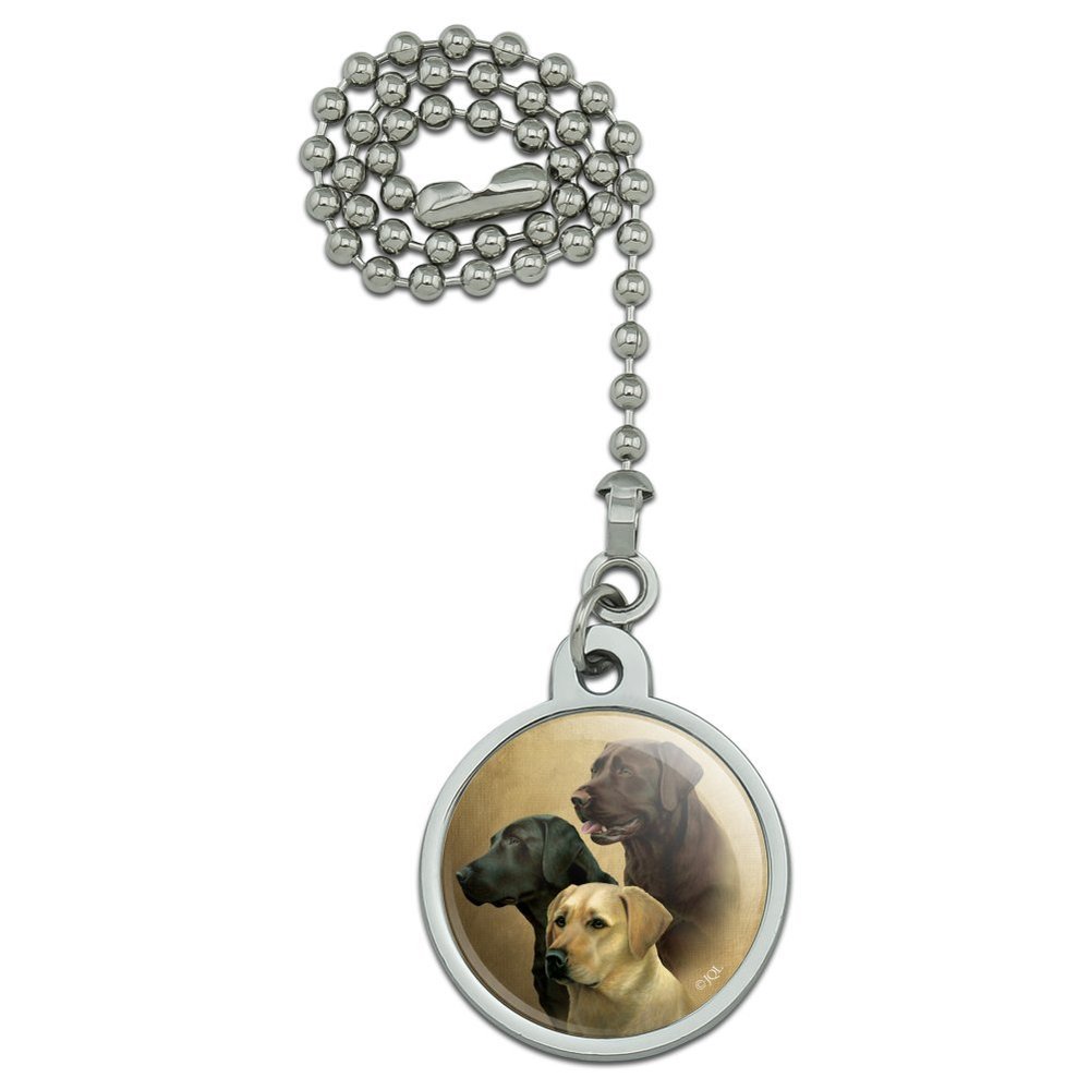 GRAPHICS & MORE Labrador Retriever Trio Dogs Portrait Ceiling Fan and Light Pull Chain