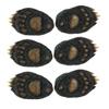 De Leon 6PC Set (3 pks of 2pcs) Animal Tracks Rustic Black Bear Paw Drawer Pulls view 1