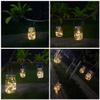 Solar Mason Jar Lights, 4 Pack 30 LEDs Waterproof Fairy Firefly String Lights Build-in Glass Mason Jar, Best Patio Garden Decor Solar Hanging Lanterns Outdoor Warm White (4 Pack-Mason Jars Included) view 4
