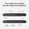 Plugable Universal Laptop Docking Station, 4K Dual Monitor, DisplayPort or HDMI, Windows Mac or ChromeOS Laptops, USB-C or USB 3.0, Adds 2 Displays, Ethernet, Audio, 6 USB Ports view 2