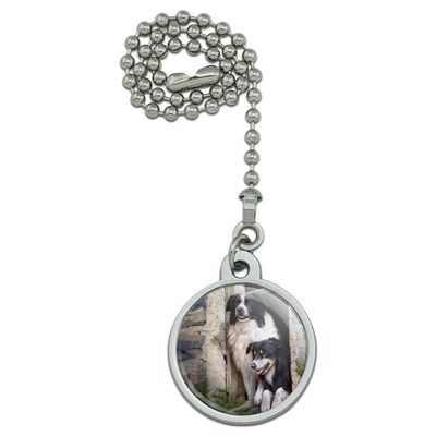 GRAPHICS & MORE Border Collies Window Dogs Ceiling Fan and Light Pull Chain