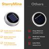StarryMine Solar Mason Jar Lid String Lights, 8 Pack 20 Led String Fairy Star Firefly Jar Lids Lights with 8 Hangers Included (Jars Not Included), for Mason Jar Patio Garden Wedding Lantern view 2