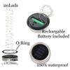 StarryMine Solar Mason Jar Lid String Lights, 8 Pack 20 Led String Fairy Star Firefly Jar Lids Lights with 8 Hangers Included (Jars Not Included), for Mason Jar Patio Garden Wedding Lantern view 3