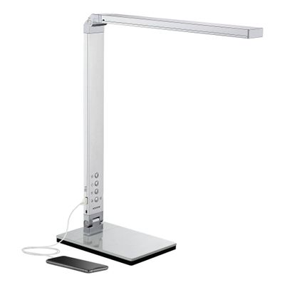 Jett 16 1/2" Small Desk Lamp USB Silver Adjustable Modern LED Night Light