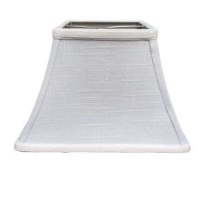 Upgradelights White Linen Square Bell 10 Inch Candle Stick Clip On Lampshade 5x10x9