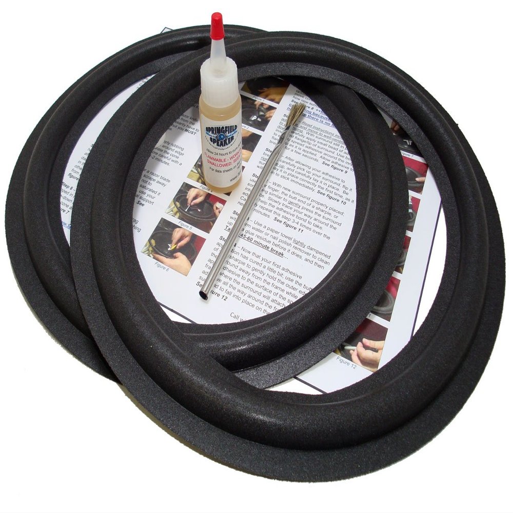 EPI 12" Speaker Foam Surround Edge Repair Kit - 2 Speaker Kit - Compatible with EPI A-1200, A1200, A 1200, A-2400, A2400, A 2400, CD-55, CD55, CD 55, Magnus 12, Magnus A12, A-12, Many More