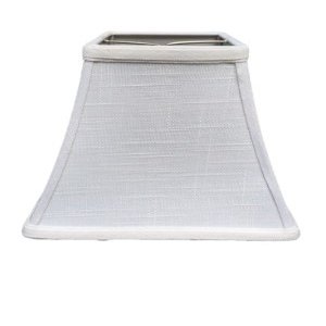Upgradelights White Linen 10 Inch Square Bell Candle Stick Clip On Lampshade 5x10x9