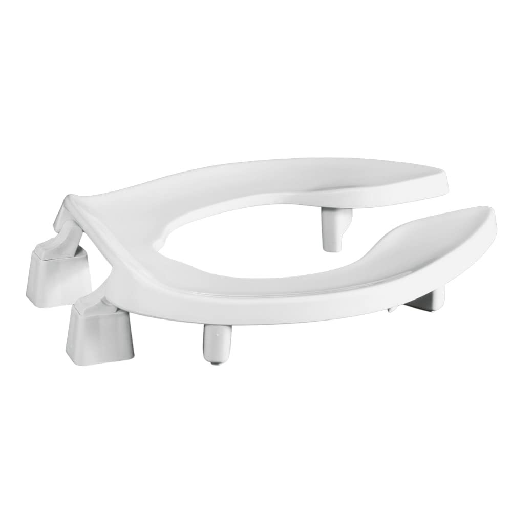 Centoco 3 inch Raised Toilet Seat for Seniors, Elongated, Open Front No Cover, Plastic, Made in the USA, 3L1500STSCC-001, White