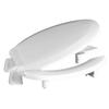 Centoco 3 inch Raised Toilet Seat for Seniors, Elongated, Open Front with Cover, Plastic, Made in the USA, 3L820STS-001, White view 1