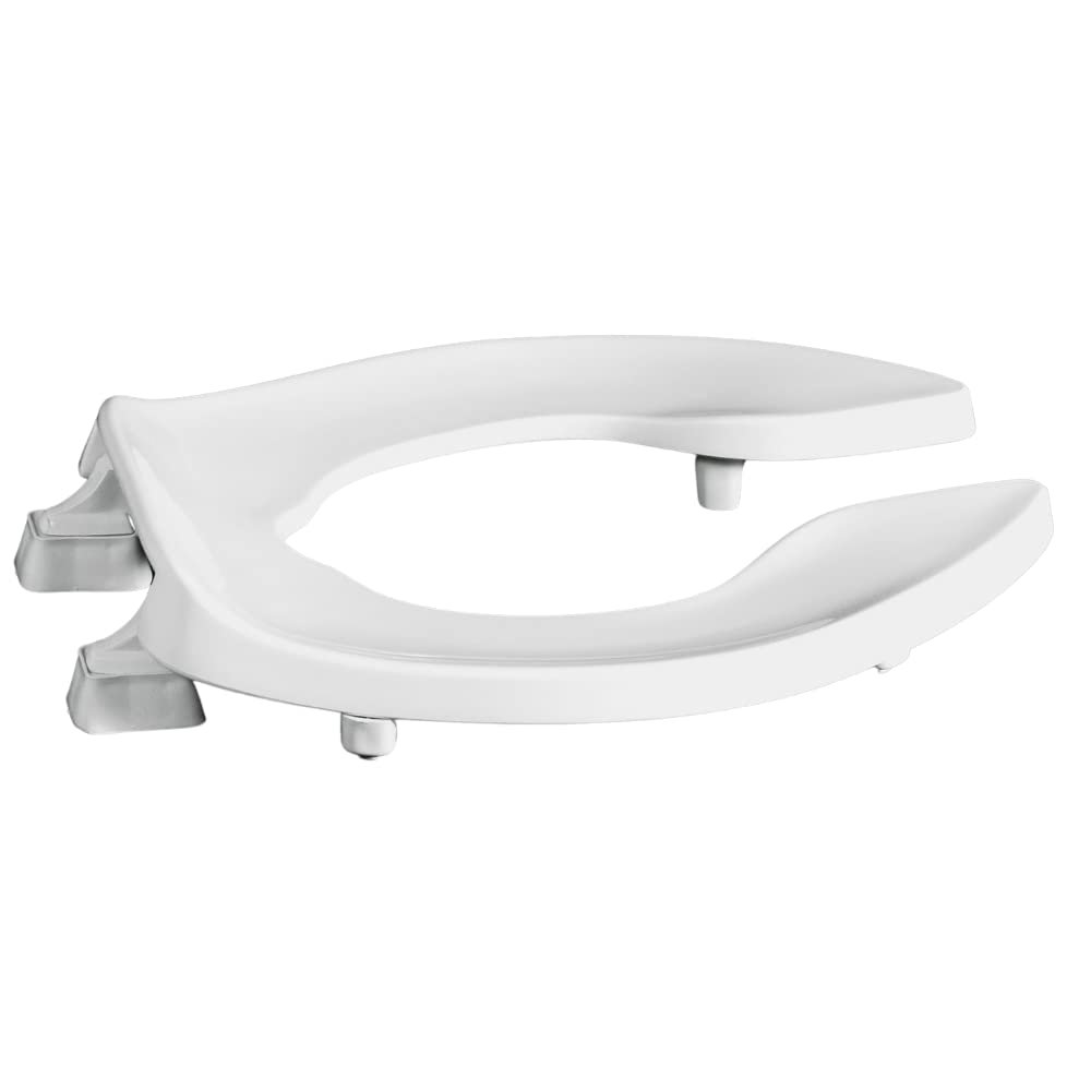 Centoco 2 inch Raised Toilet Seat for Seniors, Elongated, Open Front No Cover, Commercial, Plastic, Made in the USA, HL1500STSCC-001, White