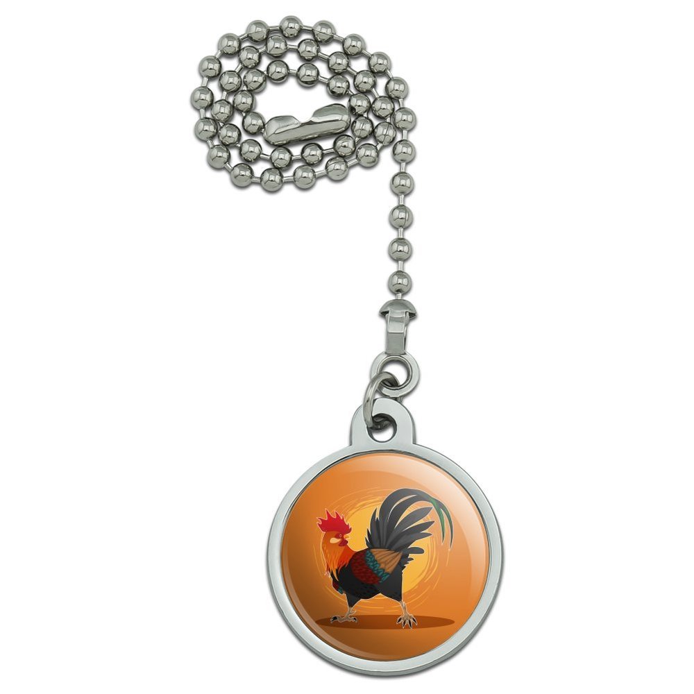 GRAPHICS & MORE Rooster of Awesomeness Chicken Ceiling Fan and Light Pull Chain