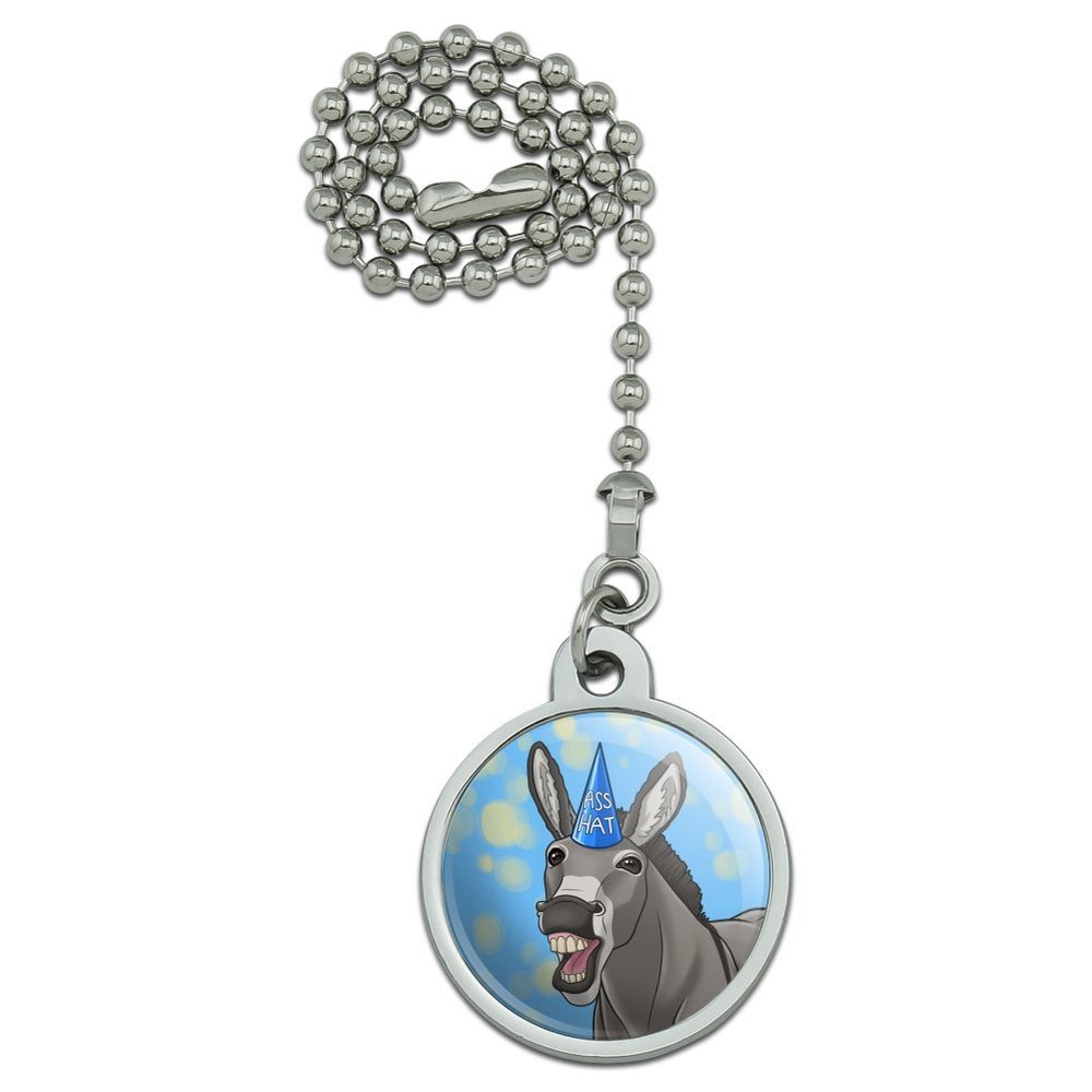 GRAPHICS & MORE Ass Hat Donkey Funny Ceiling Fan and Light Pull Chain
