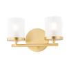 Mitzi H239302-AGB Ryan - 2 Light Bath and Vanity 6.25 inches Tall and 10.5 inches Wide - Aged Brass view 1