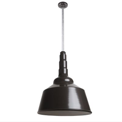 Industrial Pendant Light 20 Inch Extra Large Steel Warehouse | Dark Bronze
