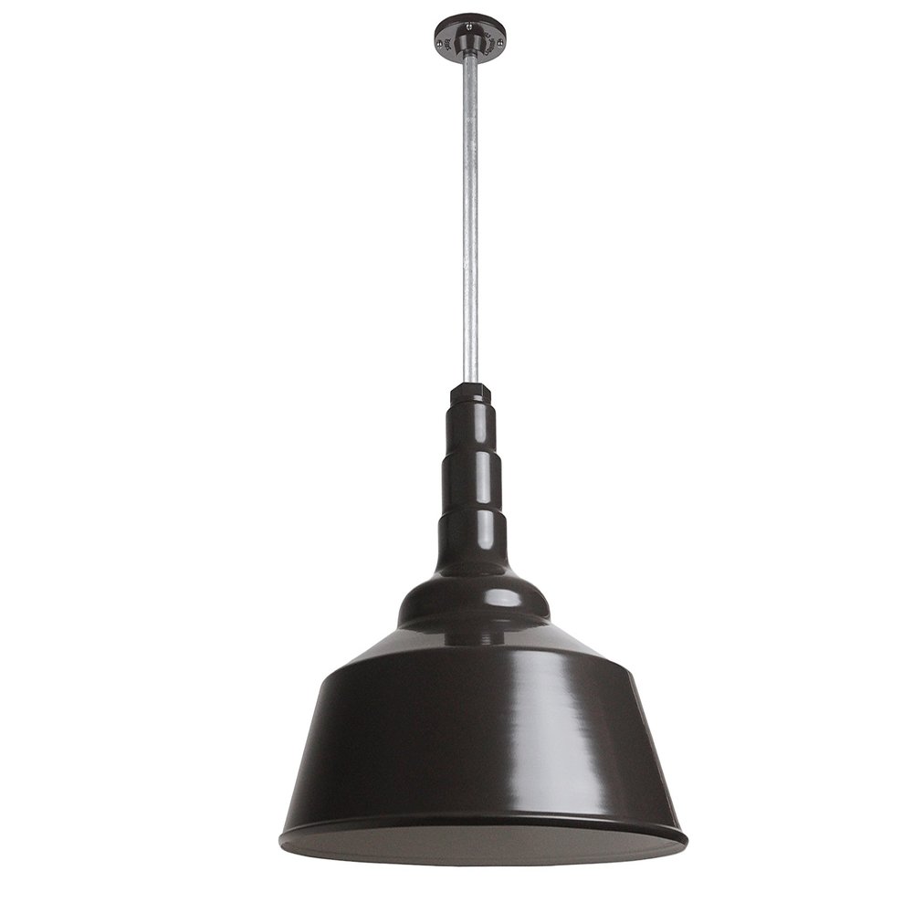 Industrial Pendant Light 20 Inch Extra Large Steel Warehouse | Dark Bronze