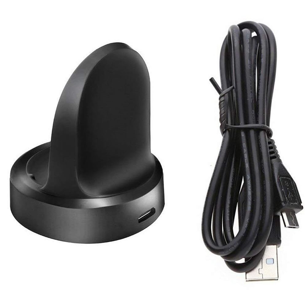 Emilydeals for Gear S3 Charger, Replacement Charging Cradle Dock for Samsung Gear S3 Classic/Frontier Smart Watch (Black)