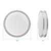 14 Inch LED Round Flush Mount Ceiling Light, 24W Dimmable LED Ceiling Light, Brushed Nickel Double Ring LED Light Fixture, 4000K Neutral White Lighting for Kitchen Laundry Closet view 2